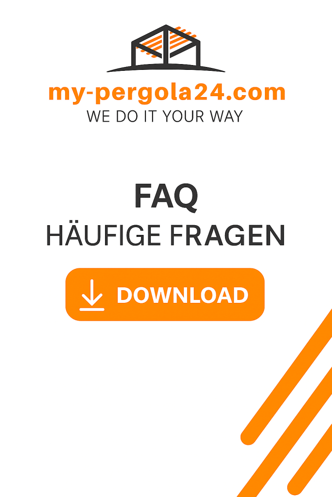 FAQ-Dokument mit Informationen zu häufigen Fragen auf der Website my-pergola24. | my-pergola24.com