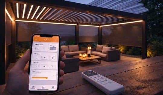 Smart gesteuerte Pergola