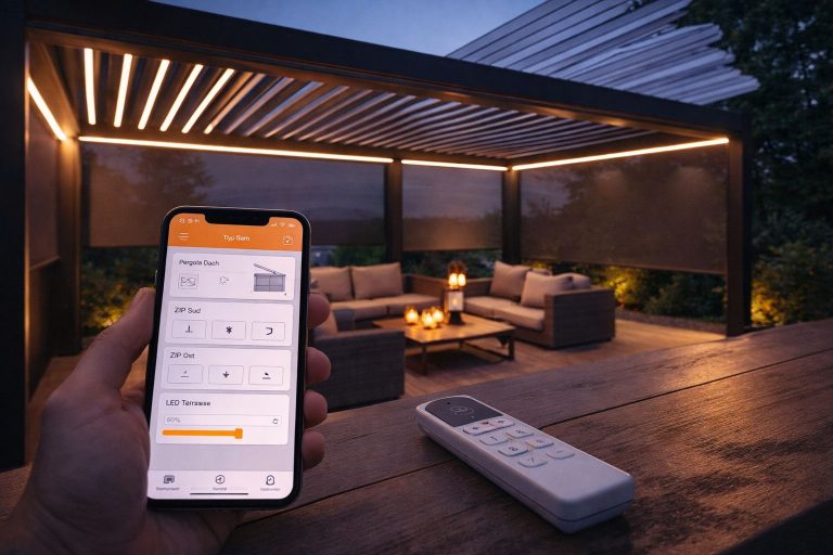 Funkempfänger und WiFi-Modul für die Pergola-Steuerung